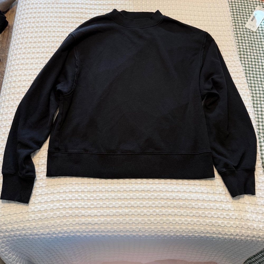 Alo Yoga Freestyle Mock Neck Sweatshirt in Black Size M - Picture 2 of 5